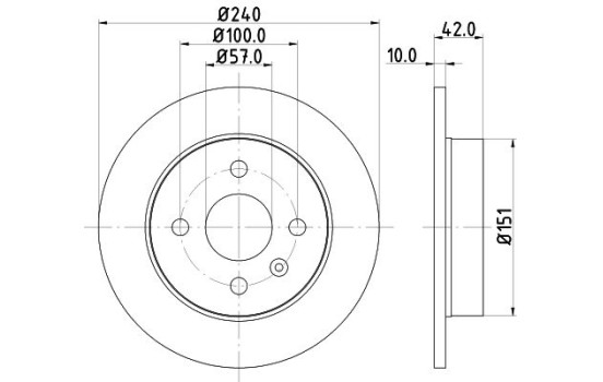 Disque de frein 8DD 355 106-091 Hella