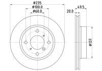 Disque de frein 8DD 355 106-231 Hella
