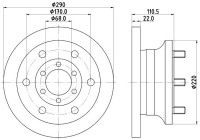 Disque de frein 8DD 355 106-361 Hella
