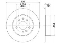 Disque de frein 8DD 355 106-441 Hella