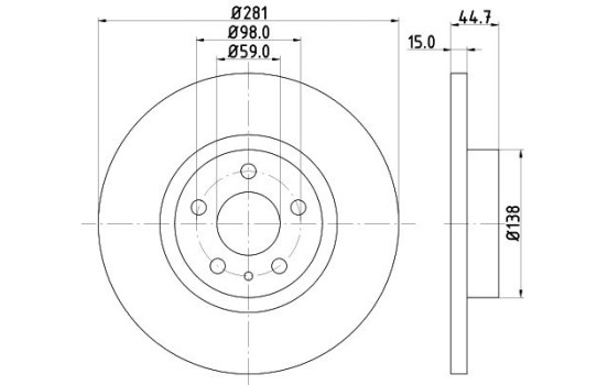 Disque de frein 8DD 355 106-451 Hella