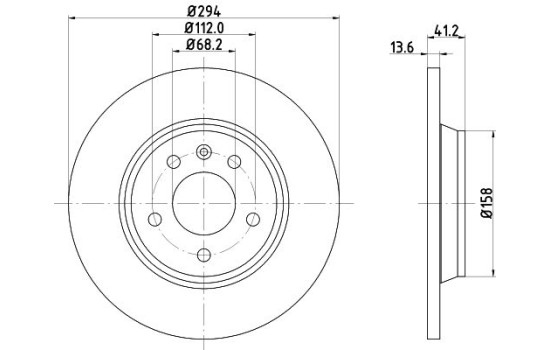 Disque de frein 8DD 355 106-661 Hella