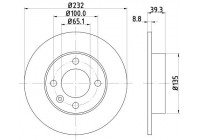 Disque de frein 8DD 355 106-681 Hella