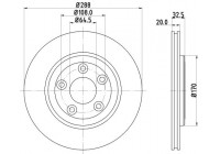 Disque de frein 8DD 355 106-831 Hella