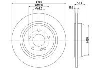 Disque de frein 8DD 355 106-891 Hella
