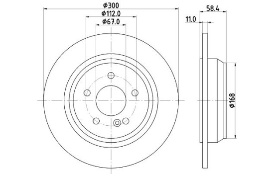 Disque de frein 8DD 355 106-891 Hella