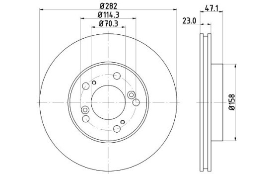 Disque de frein 8DD 355 107-131 Hella