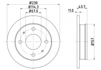 Disque de frein 8DD 355 107-171 Hella