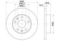 Disque de frein 8DD 355 107-181 Hella