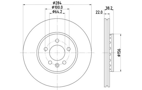 Disque de frein 8DD 355 107-251 Hella