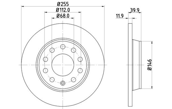 Disque de frein 8DD 355 107-561 Hella
