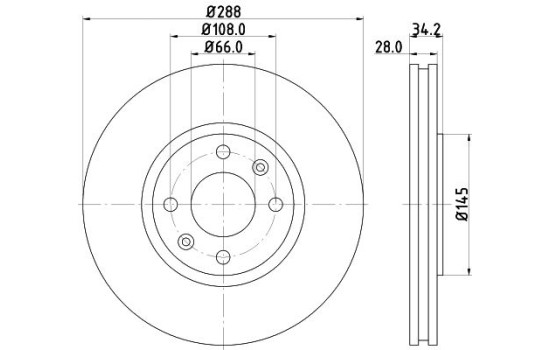 Disque de frein 8DD 355 107-841 Hella