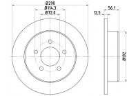 Disque de frein 8DD 355 107-901 Hella