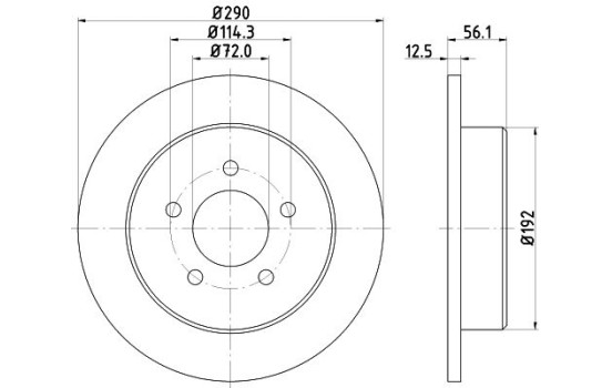 Disque de frein 8DD 355 107-901 Hella