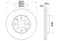 Disque de frein 8DD 355 108-151 Hella