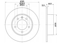 Disque de frein 8DD 355 108-291 Hella