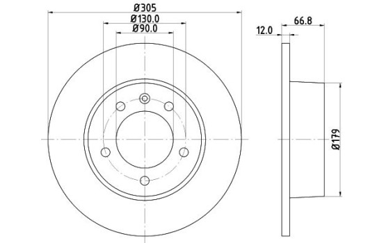 Disque de frein 8DD 355 108-291 Hella