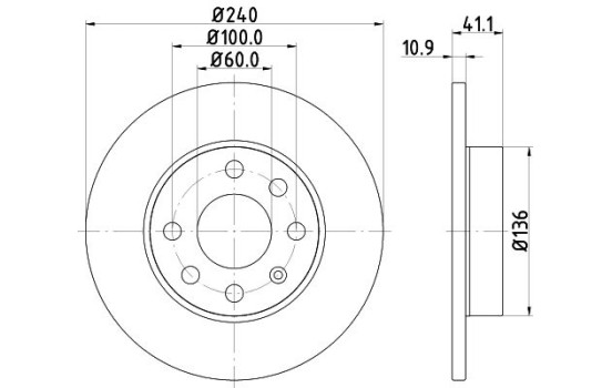 Disque de frein 8DD 355 108-311 Hella