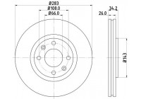 Disque de frein 8DD 355 108-371 Hella