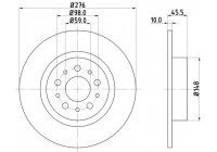 Disque de frein 8DD 355 108-731 Hella