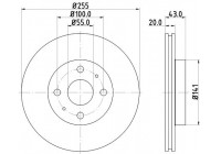 Disque de frein 8DD 355 108-881 Hella