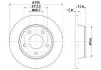 Disque de frein 8DD 355 109-091 Hella