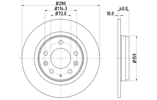 Disque de frein 8DD 355 110-381 Hella