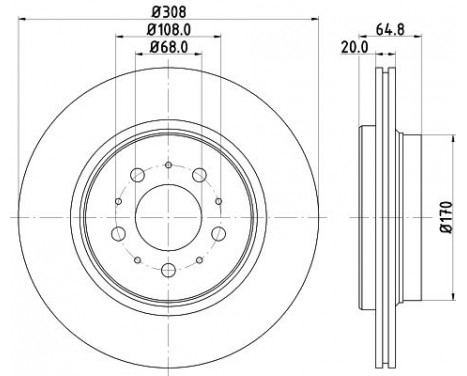 Disque de frein 8DD 355 110-611 Hella Pagid GmbH