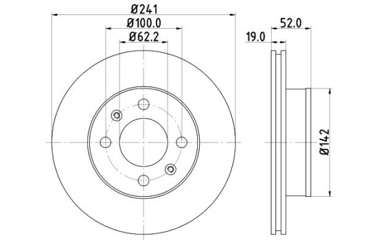 Disque de frein 8DD 355 110-641 Hella