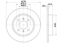 Disque de frein 8DD 355 110-661 Hella