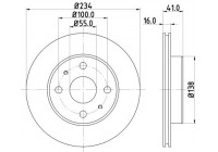 Disque de frein 8DD 355 110-701 Hella