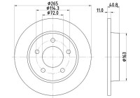 Disque de frein 8DD 355 110-901 Hella