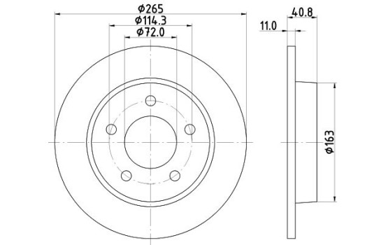 Disque de frein 8DD 355 110-901 Hella