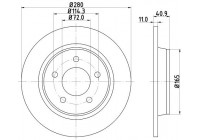 Disque de frein 8DD 355 110-911 Hella