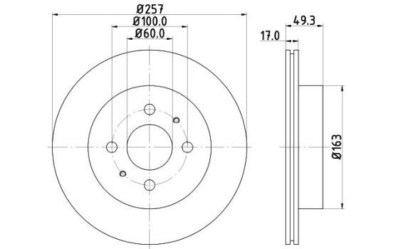 Disque de frein 8DD 355 110-971 Hella