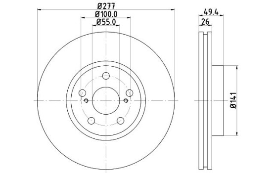 Disque de frein 8DD 355 111-631 Hella