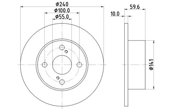 Disque de frein 8DD 355 111-711 Hella