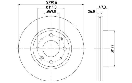 Disque de frein 8DD 355 111-781 Hella