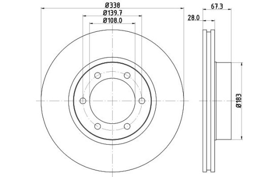 Disque de frein 8DD 355 111-861 Hella