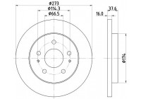 Disque de frein 8DD 355 111-971 Hella