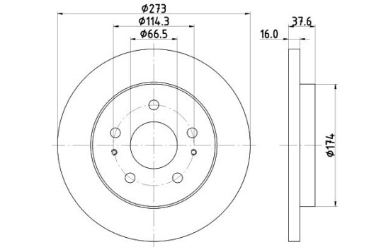 Disque de frein 8DD 355 111-971 Hella