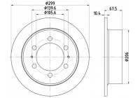 Disque de frein 8DD 355 112-001 Hella