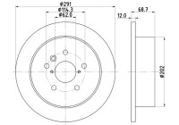Disque de frein 8DD 355 112-421 Hella