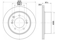 Disque de frein 8DD 355 112-821 Hella