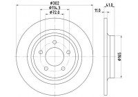 Disque de frein 8DD 355 112-901 Hella