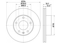 Disque de frein 8DD 355 113-391 Hella
