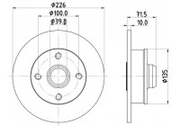 Disque de frein 8DD 355 113-461 Hella