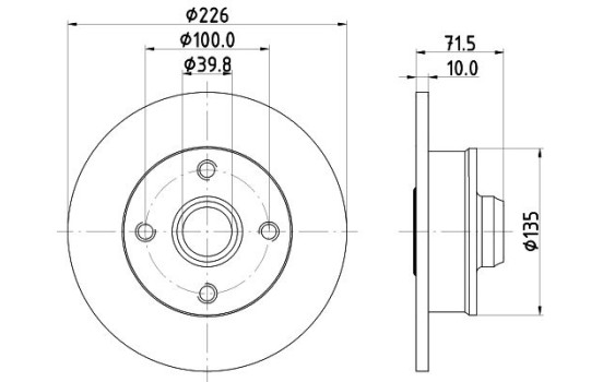 Disque de frein 8DD 355 113-461 Hella