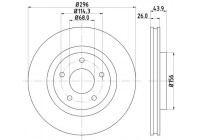 Disque de frein 8DD 355 114-601 Hella