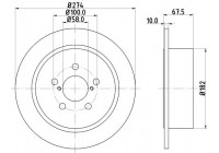 Disque de frein 8DD 355 114-641 Hella